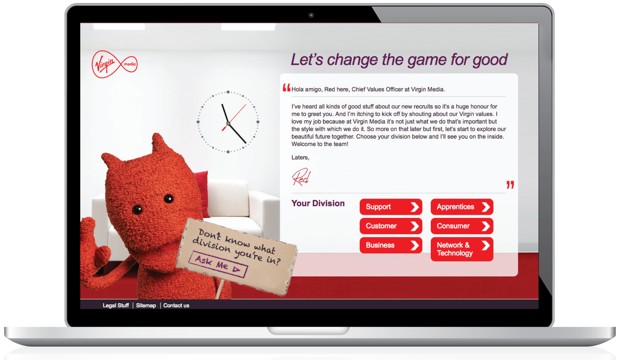 Virgin media onboarding website